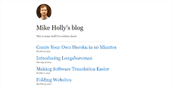 Desktop Screenshot of mikejholly.com
